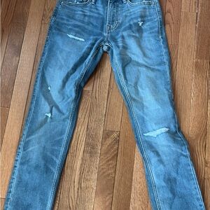 Young Men's Blue Distressed Jeans